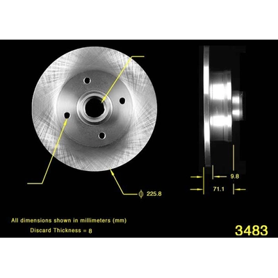 Rear Hub And Rotor Assembly by BENDIX GLOBAL - PRT1572 pa1