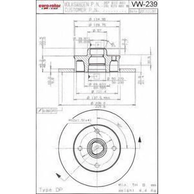 ULTRA - VW239 - Rear Hub And Rotor Assembly pa2
