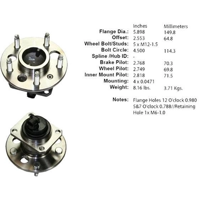 Rear Hub Assembly by CENTRIC PARTS - 407.62014 pa2