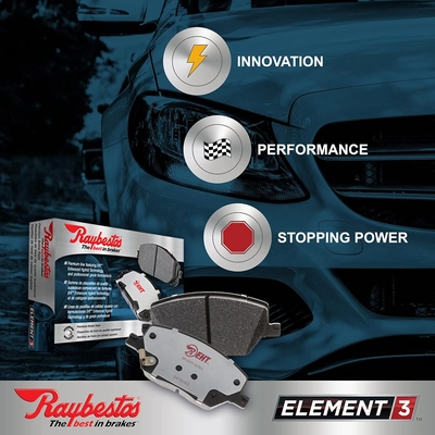 RAYBESTOS Element 3 - EHT1445H - Rear Hybrid Pads pa18