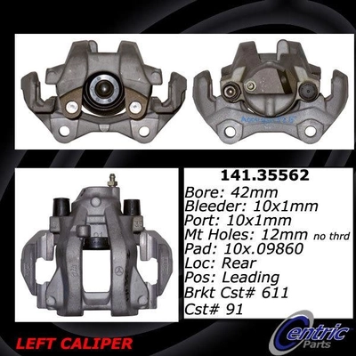 Rear Left Rebuilt Caliper With Hardware by CENTRIC PARTS - 141.35562 pa1