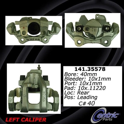Rear Left Rebuilt Caliper With Hardware by CENTRIC PARTS - 141.35578 pa13