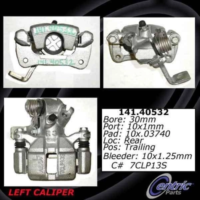 Rear Left Rebuilt Caliper With Hardware by CENTRIC PARTS - 141.40532 pa1