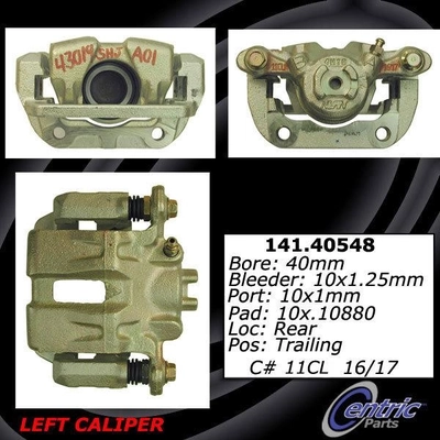 Rear Left Rebuilt Caliper With Hardware by CENTRIC PARTS - 141.40548 pa10