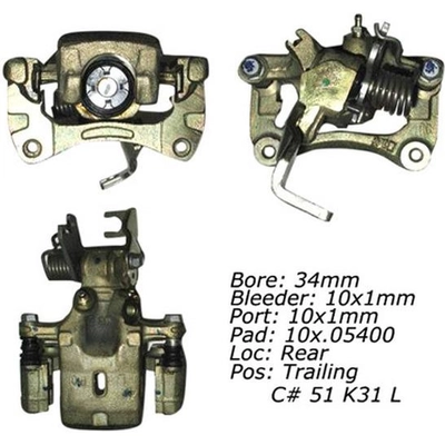 Rear Left Rebuilt Caliper With Hardware by CENTRIC PARTS - 141.42546 pa13