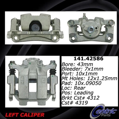 Rear Left Rebuilt Caliper With Hardware by CENTRIC PARTS - 141.42586 pa7