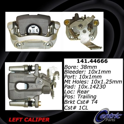Rear Left Rebuilt Caliper With Hardware by CENTRIC PARTS - 141.44666 pa5