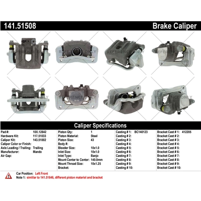 Rear Left Rebuilt Caliper With Hardware by CENTRIC PARTS - 141.51508 pa2