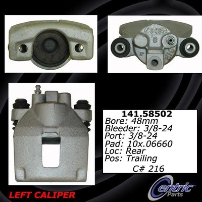 Rear Left Rebuilt Caliper With Hardware by CENTRIC PARTS - 141.58502 pa11