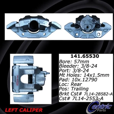 Rear Left Rebuilt Caliper With Hardware by CENTRIC PARTS - 141.65530 pa10