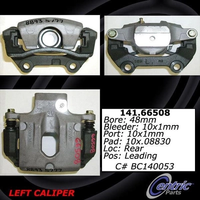 Rear Left Rebuilt Caliper With Hardware by CENTRIC PARTS - 141.66508 pa10