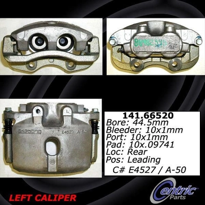 Rear Left Rebuilt Caliper With Hardware by CENTRIC PARTS - 141.66520 pa10