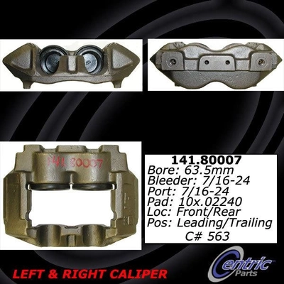 Rear Left Rebuilt Caliper With Hardware by CENTRIC PARTS - 141.80007 pa3