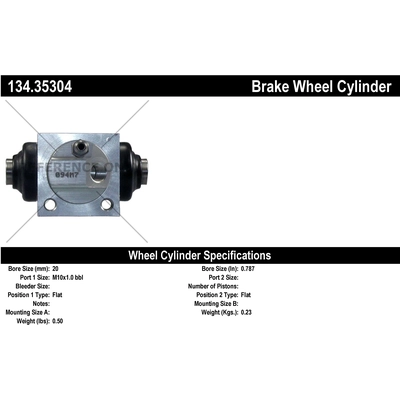 Cylindre de roue arri�re gauche  by CENTRIC PARTS - 134.35304 pa1