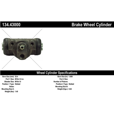 Rear Left Wheel Cylinder by CENTRIC PARTS - 134.43000 pa2