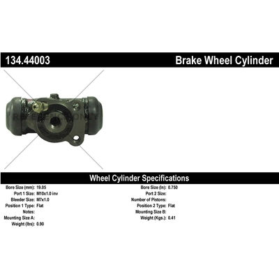 Cylindre de roue arrière gauche  by CENTRIC PARTS - 134.44003 pa1