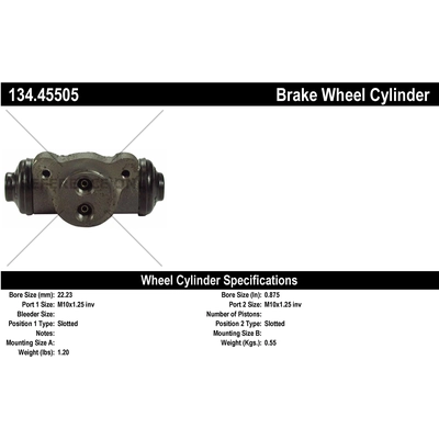 CENTRIC PARTS - 134.45505 - Rear Left Drum Brake Wheel Cylinder pa1