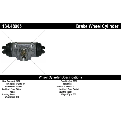 Rear Left Wheel Cylinder by CENTRIC PARTS - 134.48005 pa2