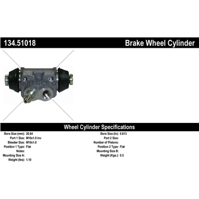 Rear Left Wheel Cylinder by CENTRIC PARTS - 134.51018 pa1