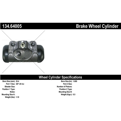 Rear Left Wheel Cylinder by CENTRIC PARTS - 134.64005 pa2