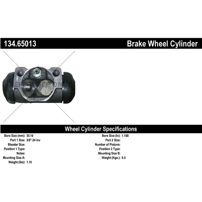 Rear Left Wheel Cylinder by CENTRIC PARTS - 134.65013 pa2