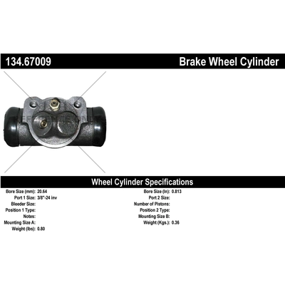 Rear Left Wheel Cylinder by CENTRIC PARTS - 134.67009 pa1