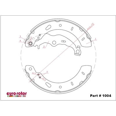 EUROROTOR - 1004 - Rear New Brake Shoes pa3