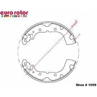 Rear New Brake Shoes by EUROROTOR - 1059 pa1