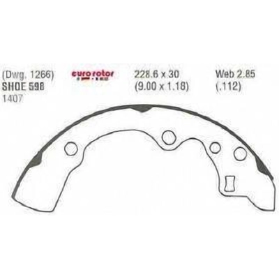Patins de frein arrière neufs par EUROROTOR - 598 pa1