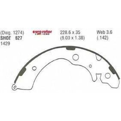 EUROROTOR - 627 - Rear New Brake Shoes pa2