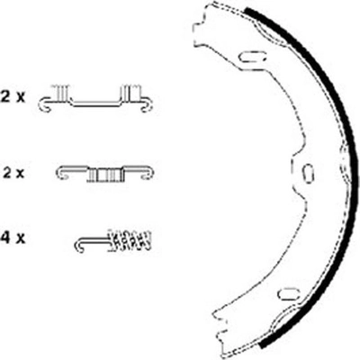 Rear New Brake Shoes by HELLA PAGID - 355050481 pa2