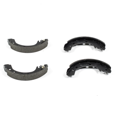 Rear New Brake Shoes by POWER STOP - B637 pa1