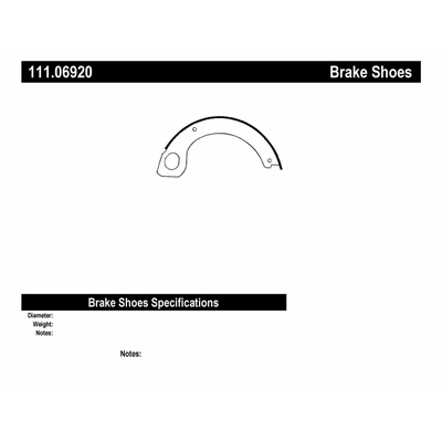 Rear Parking Brake Shoes by CENTRIC PARTS - 111.06920 pa4