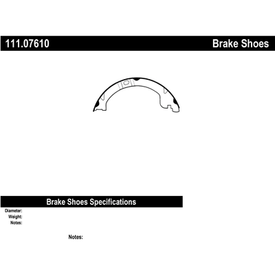 Rear Parking Brake Shoes by CENTRIC PARTS - 111.07610 pa4