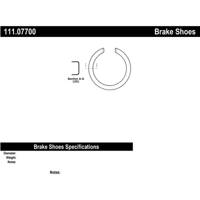 Rear Parking Brake Shoes by CENTRIC PARTS - 111.07700 pa3