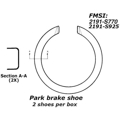 Rear Parking Brake Shoes by CENTRIC PARTS - 111.07700 pa7