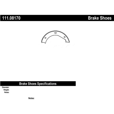 Rear Parking Brake Shoes by CENTRIC PARTS - 111.08170 pa1