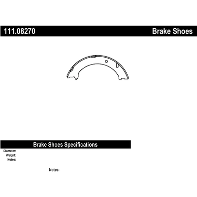 Patins de frein de stationnement arrière by CENTRIC PARTS - 111.08270 pa4