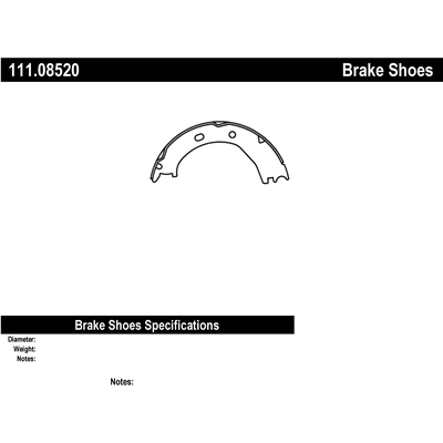 Rear Parking Brake Shoes by CENTRIC PARTS - 111.08520 pa2