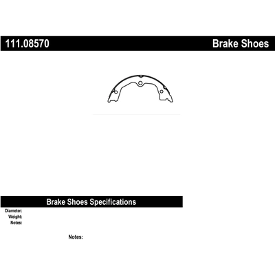 Rear Parking Brake Shoes by CENTRIC PARTS - 111.08570 pa3