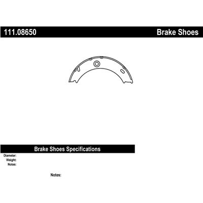 Rear Parking Brake Shoes by CENTRIC PARTS - 111.08650 pa5
