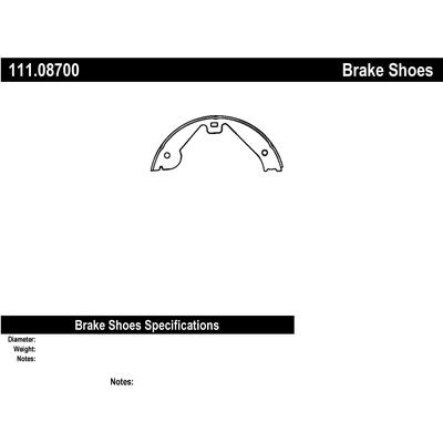 Rear Parking Brake Shoes by CENTRIC PARTS - 111.08700 pa1