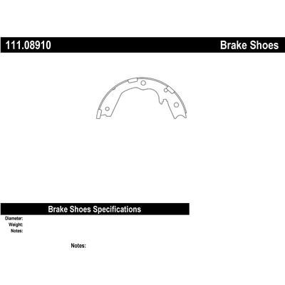 Rear Parking Brake Shoes by CENTRIC PARTS - 111.08910 pa1