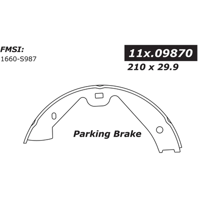 CENTRIC PARTS - 111.09870 - Patins de frein de stationnement arrière pa3