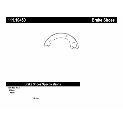 Rear Parking Brake Shoes by CENTRIC PARTS - 111.10450 pa4