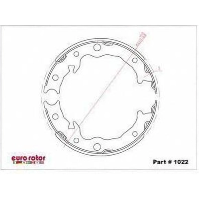 Rear Parking Brake Shoes by EUROROTOR - 1022 pa3