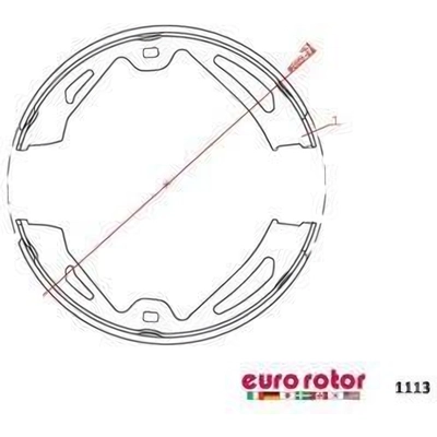 Patins de frein de stationnement arri�re by EUROROTOR - 1113 pa3