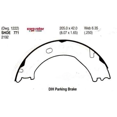 EUROROTOR - 771 - Rear Parking Brake Shoes pa3