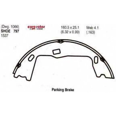 Rear Parking Brake Shoes by EUROROTOR - 797 pa2