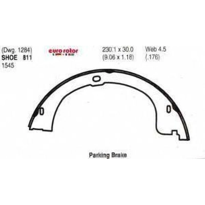 Rear Parking Brake Shoes by EUROROTOR - 811 pa4